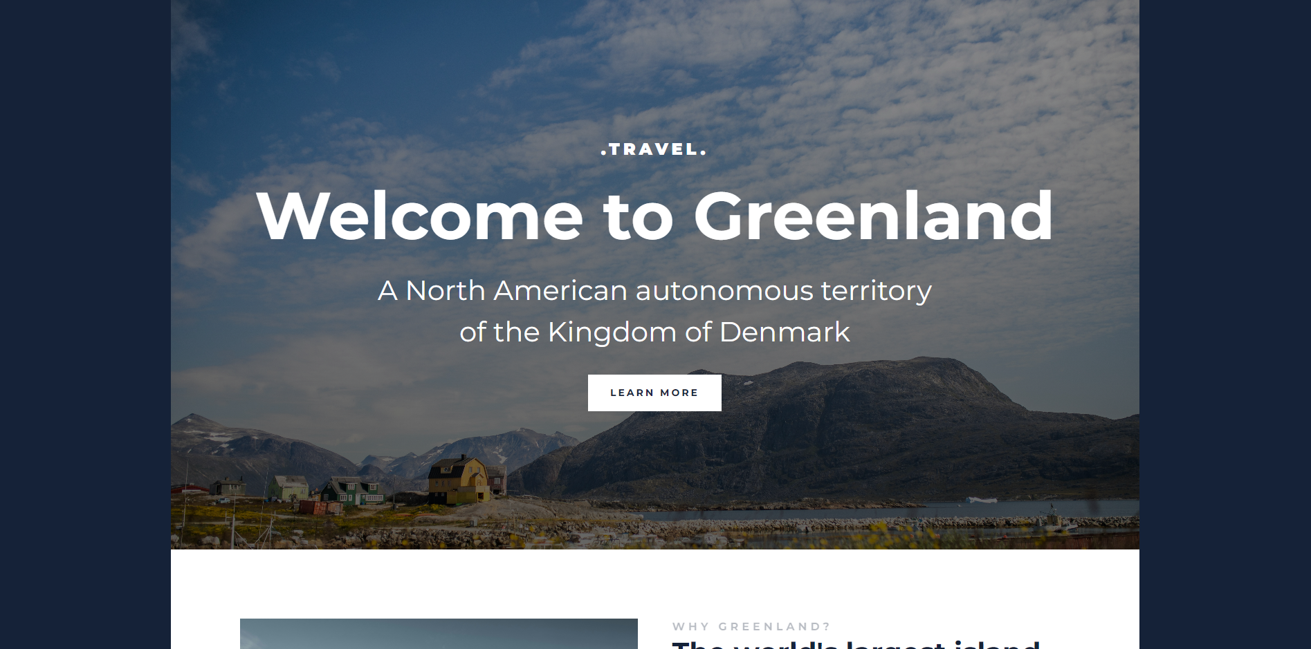 A screenshot of my Grid Travel App